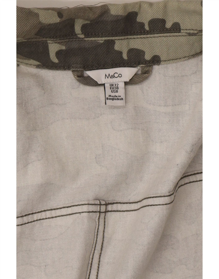 Giacca militare da donna M&Co UK 12 Cotone mimetico verde medio