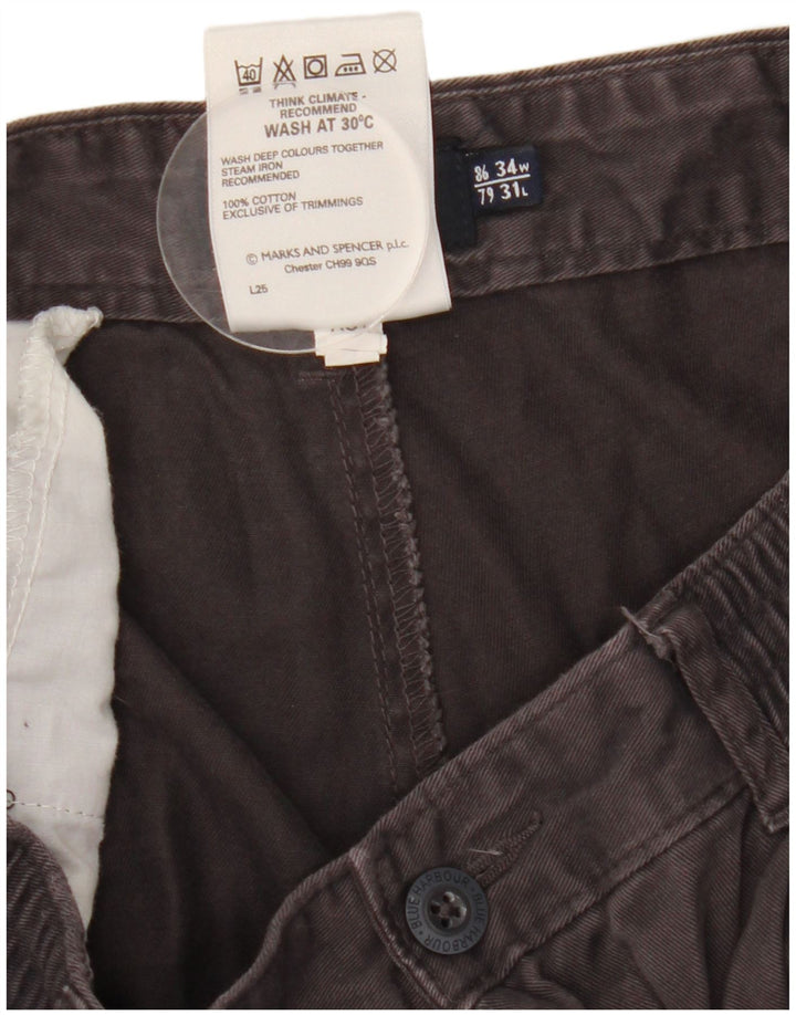 Pantaloni chino con pegged Marks & Spencer da uomo blu W34 L31 blu navy