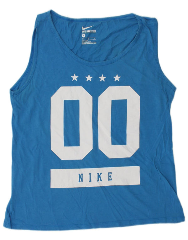 Canotta grafica da donna NIKE UK 14 cotone blu medio