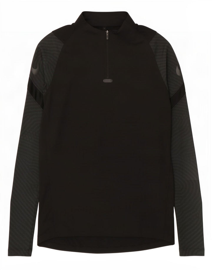 Nike Dri Fit Graphic Pullover Tuta da Uomo Top Small Nero Gessato