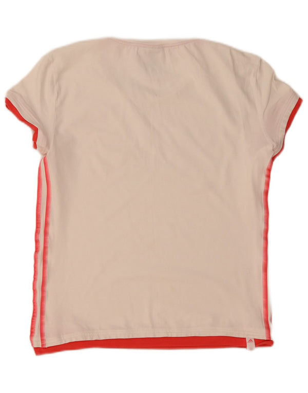 T-shirt da donna Adidas Top UK 12 cotone color block bianco medio