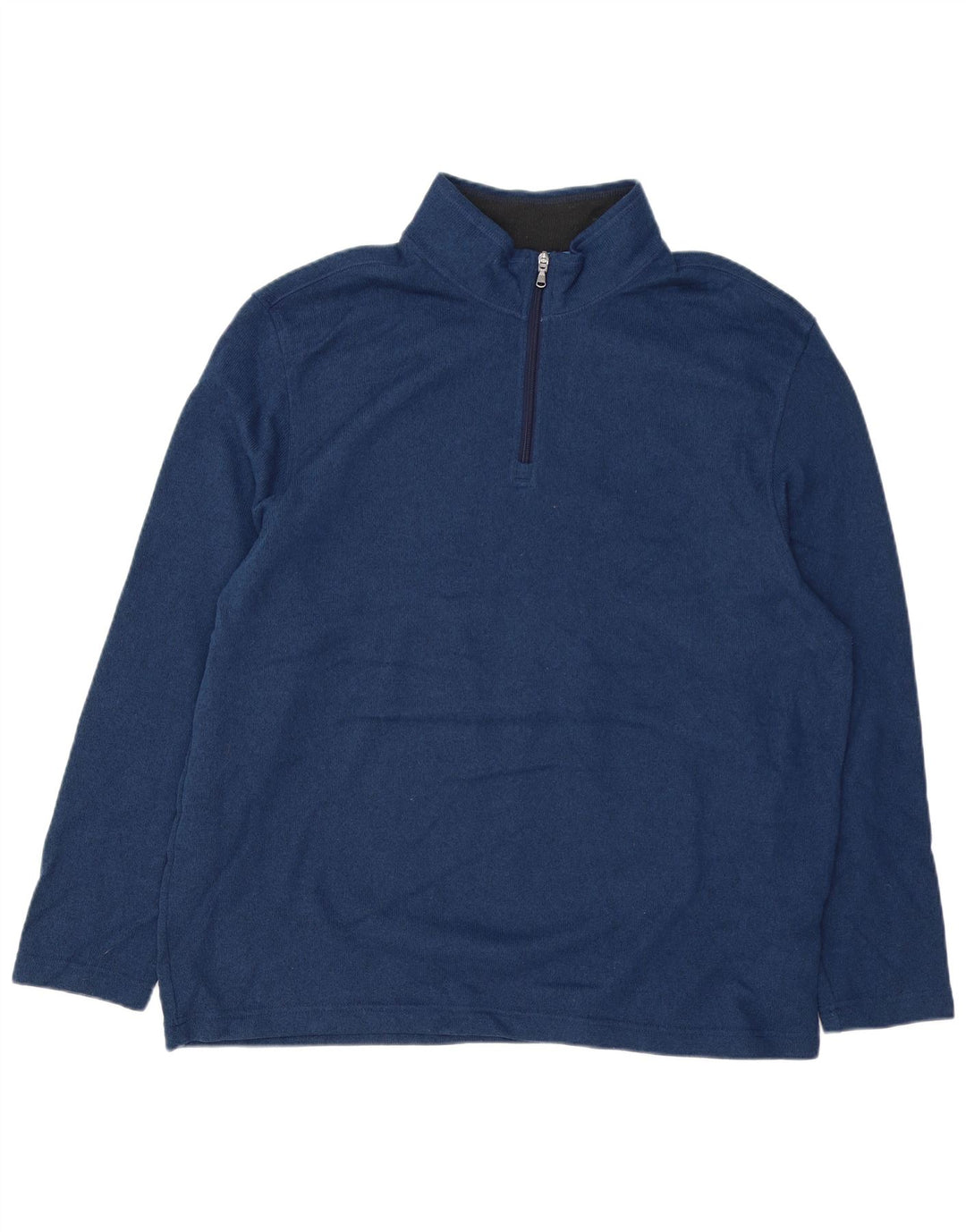 Felpa da uomo con zip e collo IZOD 2XL poliestere screziato blu navy