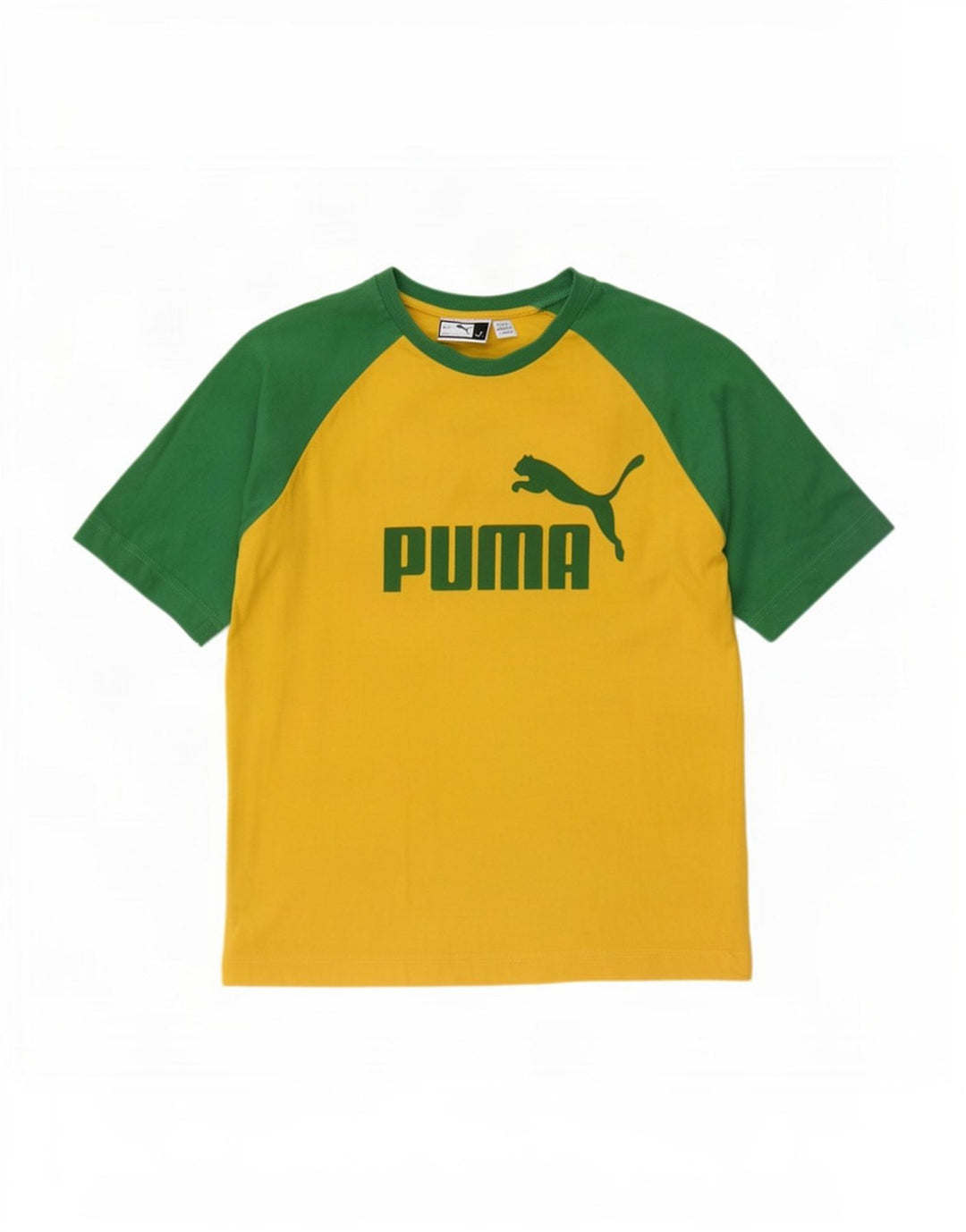 Puma T-shirt grafica da uomo Top Small Giallo Colourblock