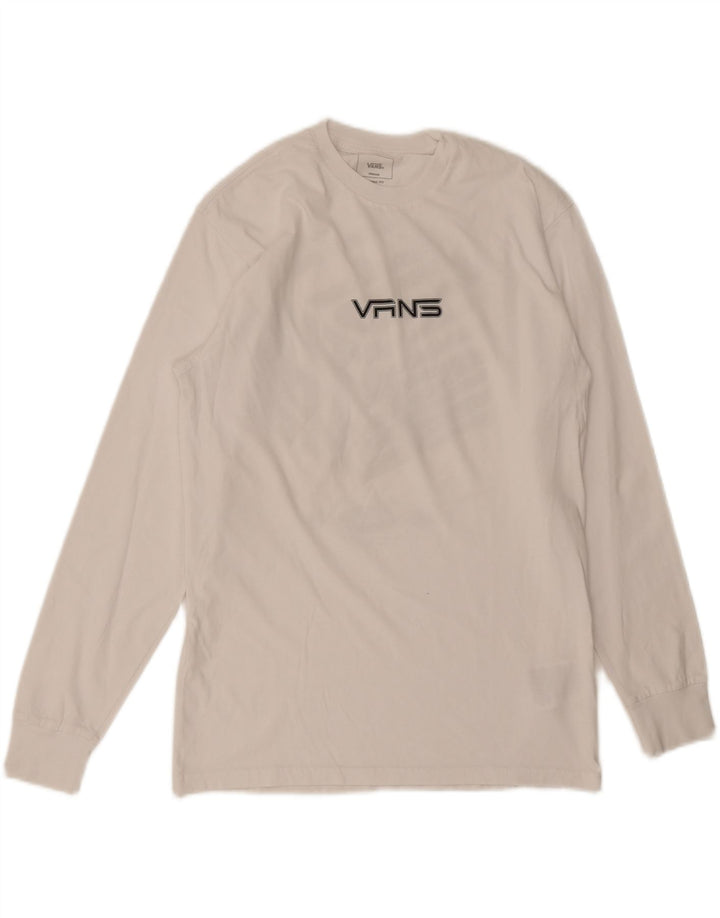 Vans Top grafico da uomo con vestibilità classica, manica lunga, cotone bianco medio
