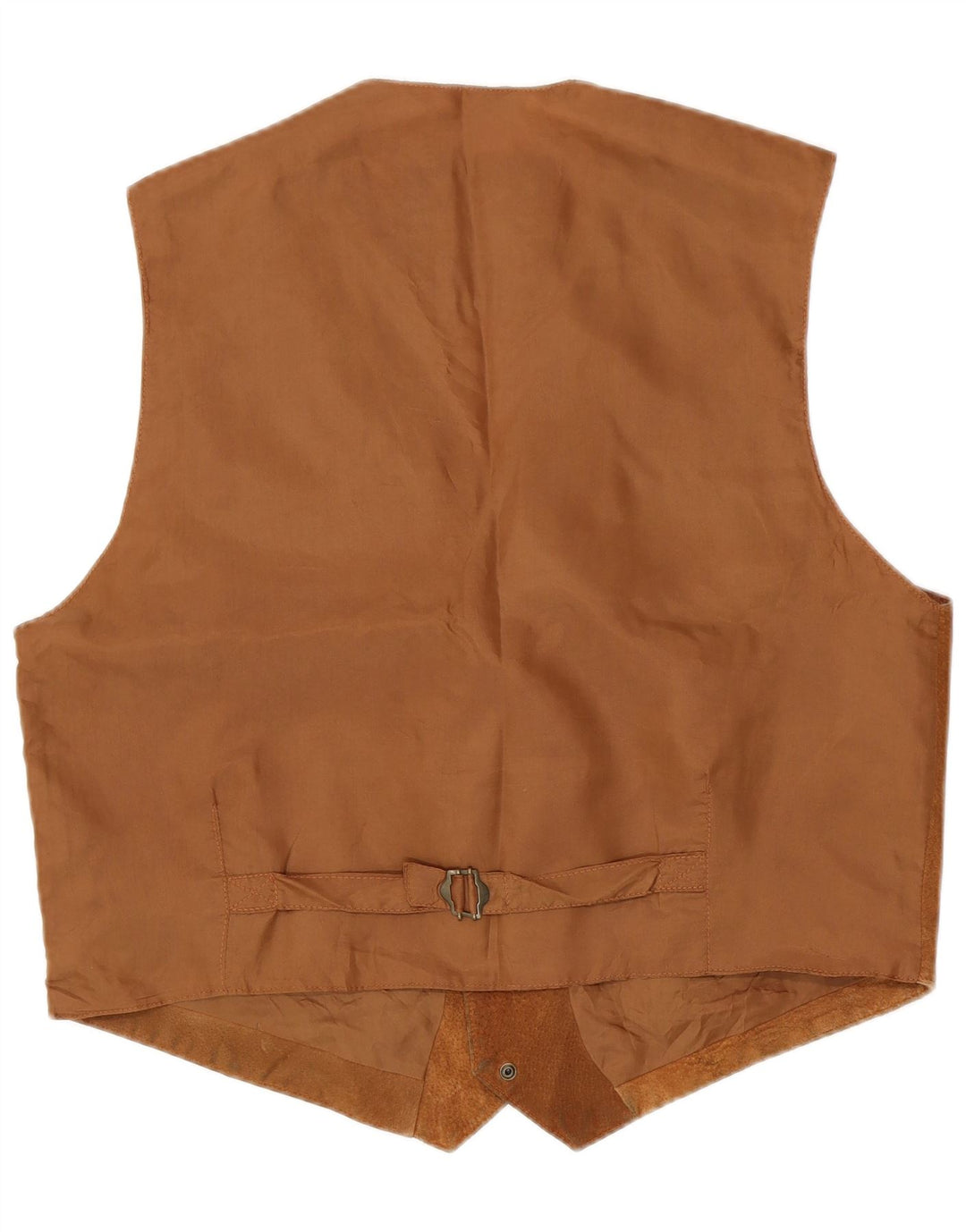 Gilet da uomo in pelle scamosciata John Monroe, grande in pelle marrone