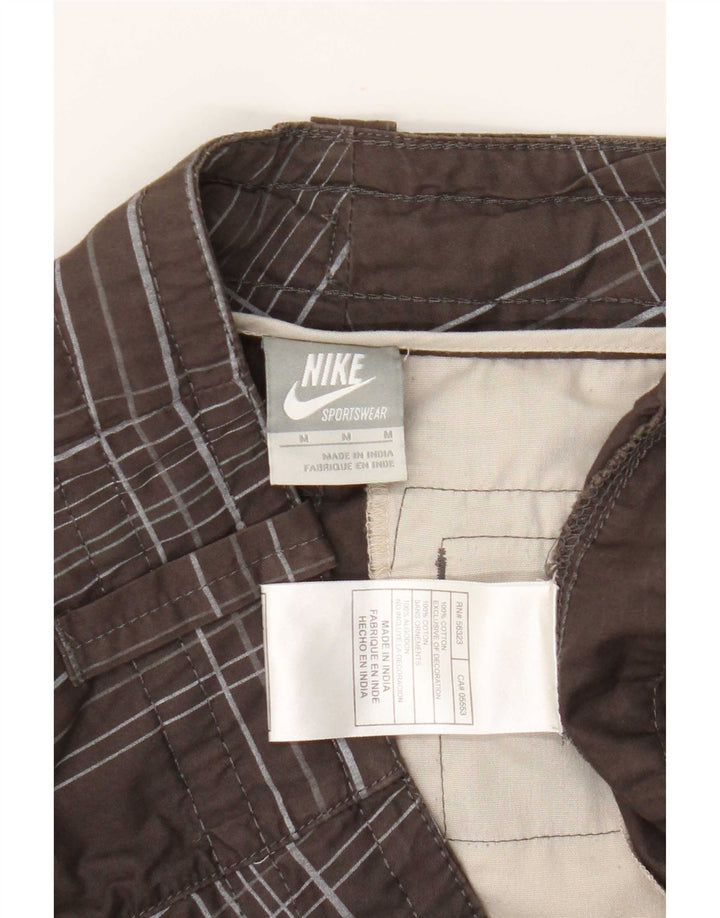 Pantaloncini chino Nike da uomo medi W32 in cotone a quadri marroni