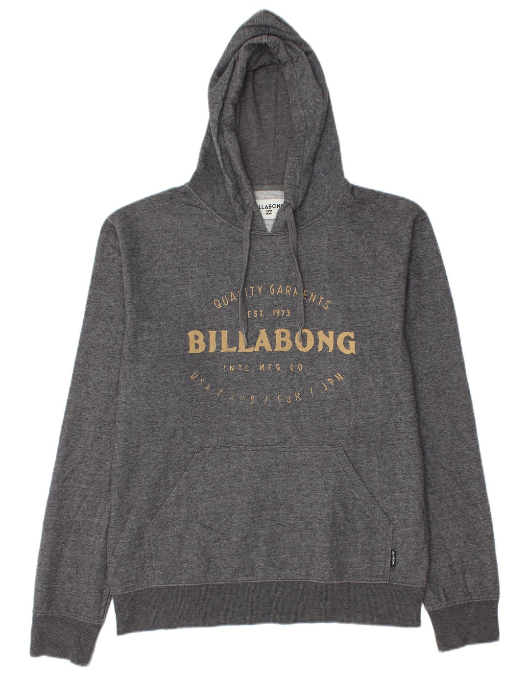 Maglione con cappuccio grafico da uomo Billabong Poliestere chiazzato grigio medio