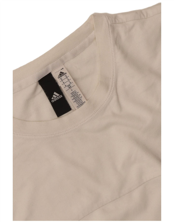T-shirt da uomo Adidas Top in cotone color block bianco medio
