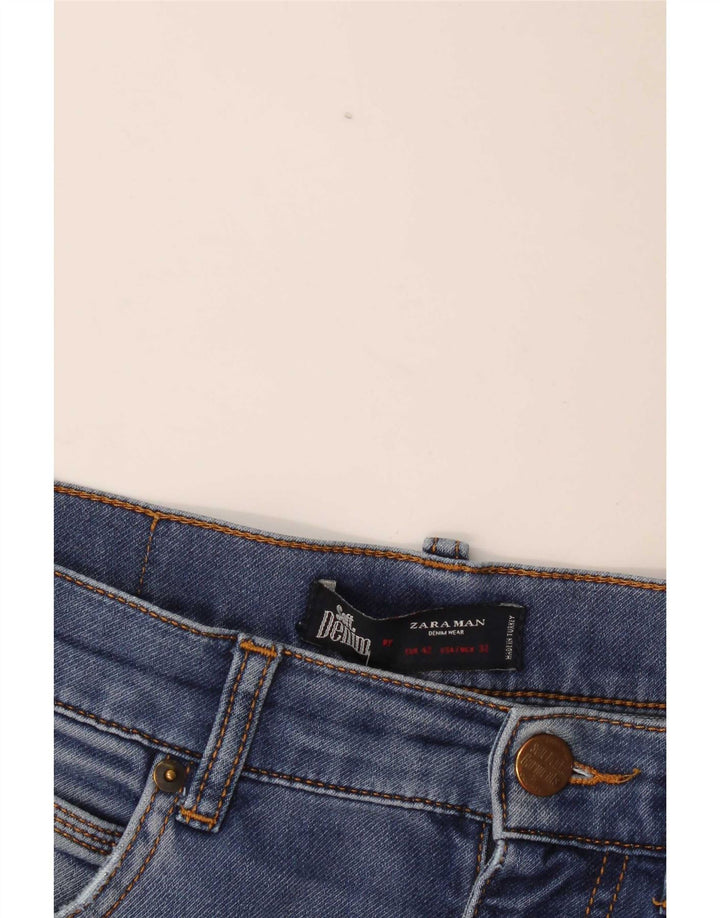 Jeans slim da uomo Zara EU 42 Large W32 L29 Blu