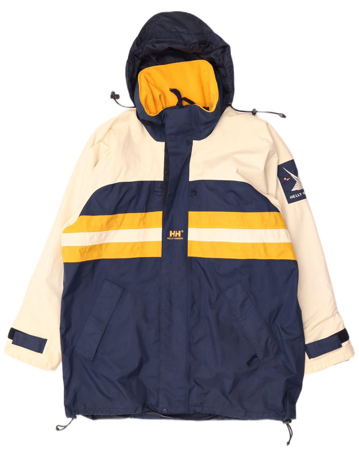Giacca a vento con cappuccio da uomo Helly Hansen UK 40 Large Blu Navy