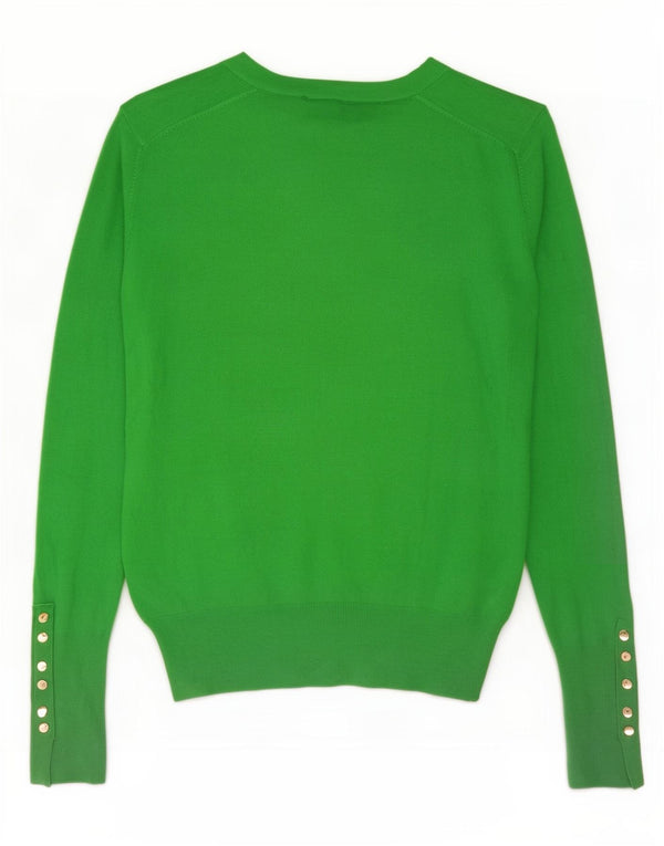 Maglione corto girocollo da donna Zara UK 12 Viscosa verde medio