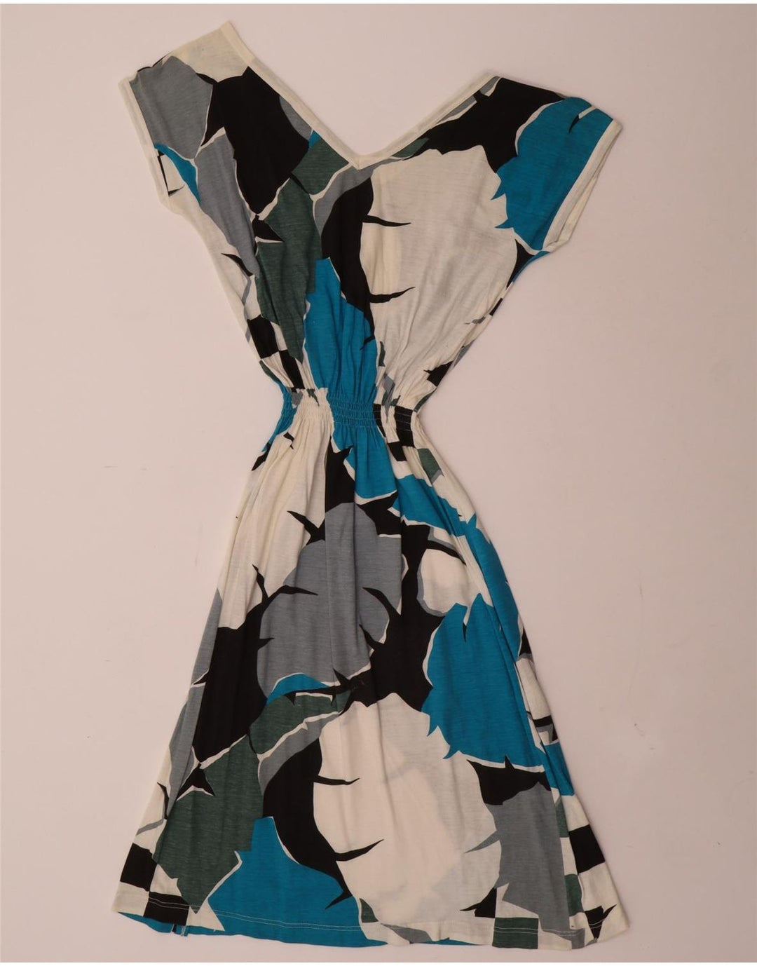 Abito a trapezio vintage da donna con motivo astratto IT 42 medio multicolore