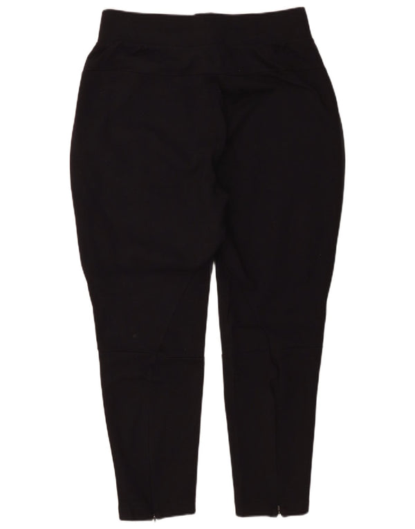 Adidas Womens Crop Tracksuit Trousers UK 12/14 Medium  Black Rayon