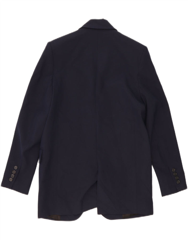 Giacca blazer oversize a 2 bottoni da donna Zara UK 6 XS viscosa blu navy