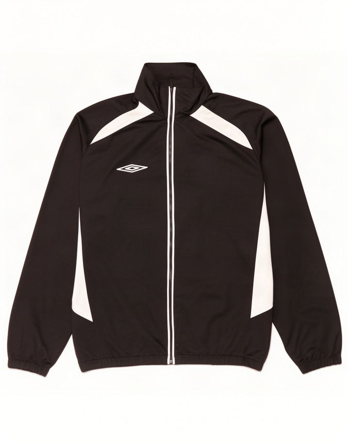 Giacca da tuta da uomo Umbro grande in poliestere color block nero