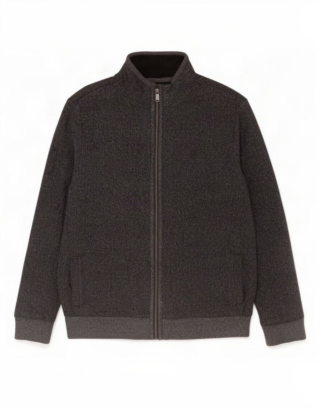 Maglione cardigan da uomo Fat Face Grande cotone chiazzato grigio