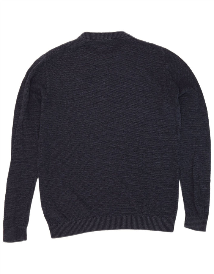 Maglione maglione girocollo da uomo Jack & Jones in cotone blu navy medio