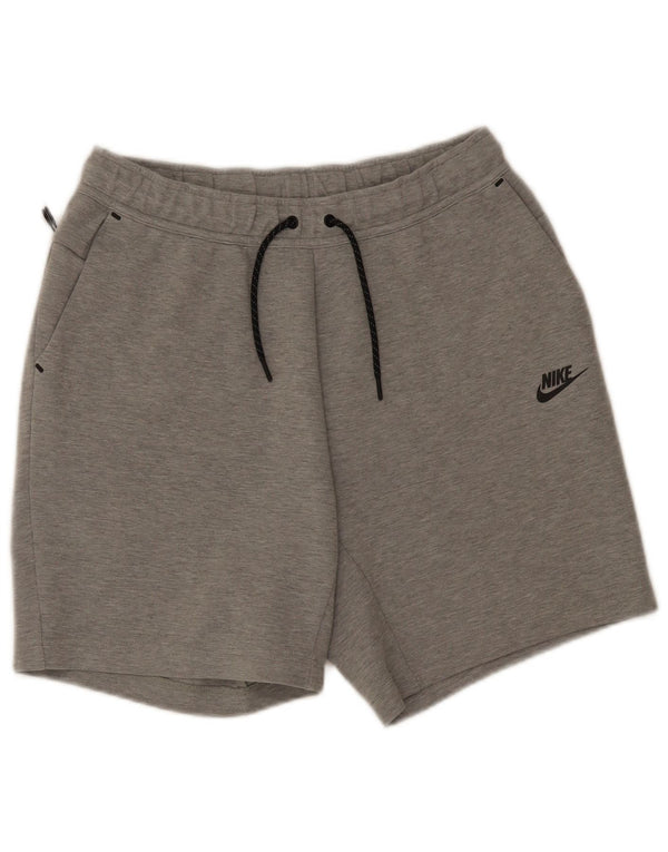 Pantaloncini sportivi Nike da uomo in cotone screziato grigio medio