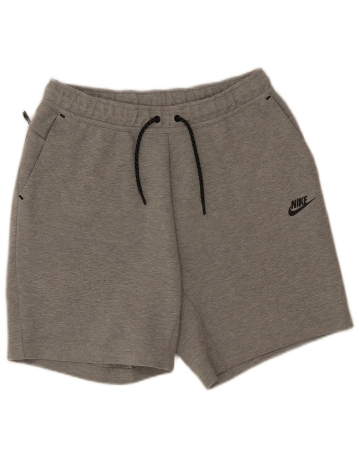Pantaloncini sportivi Nike da uomo in cotone screziato grigio medio