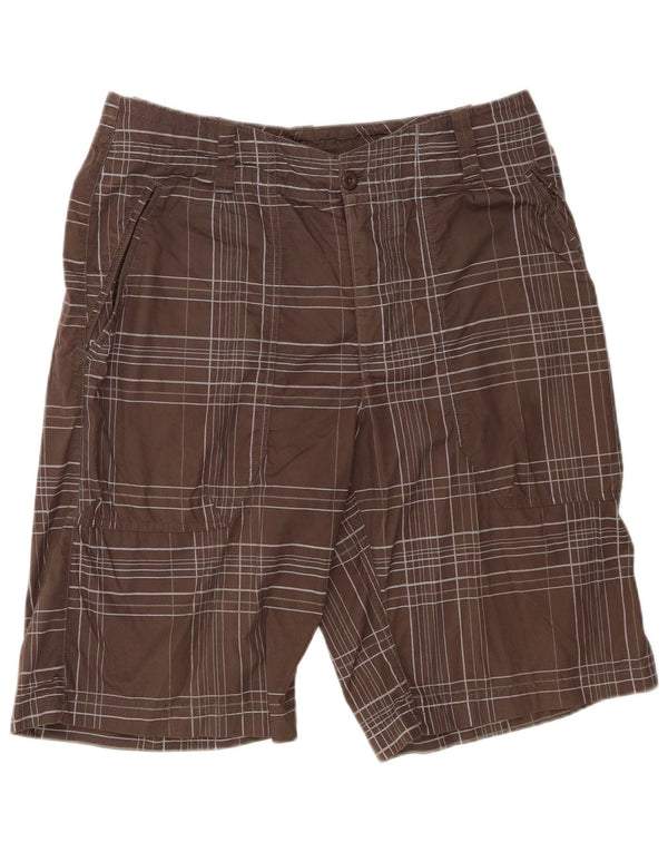 Pantaloncini chino Nike da uomo medi W32 in cotone a quadri marroni