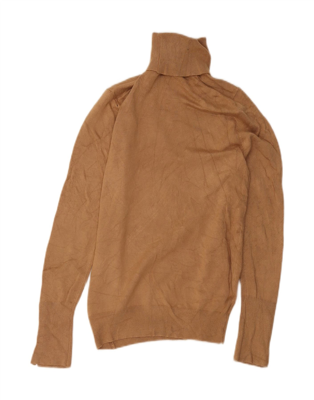 Maglione maglione collo alto da donna Zara UK 12 Marrone medio