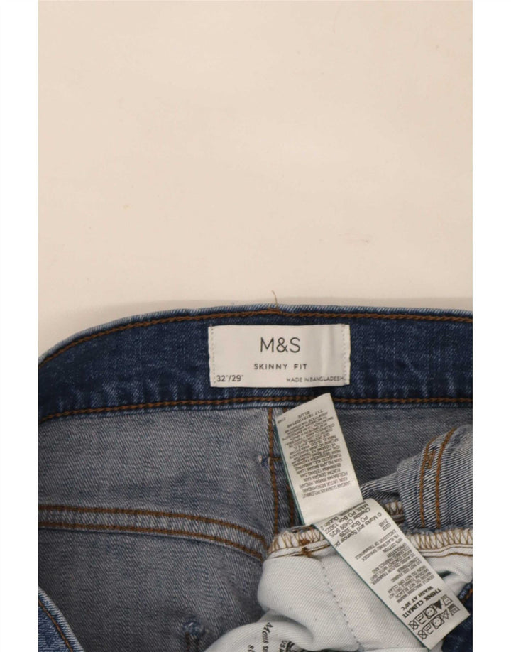 Jeans skinny da uomo Marks & Spencer W32 L29 cotone blu