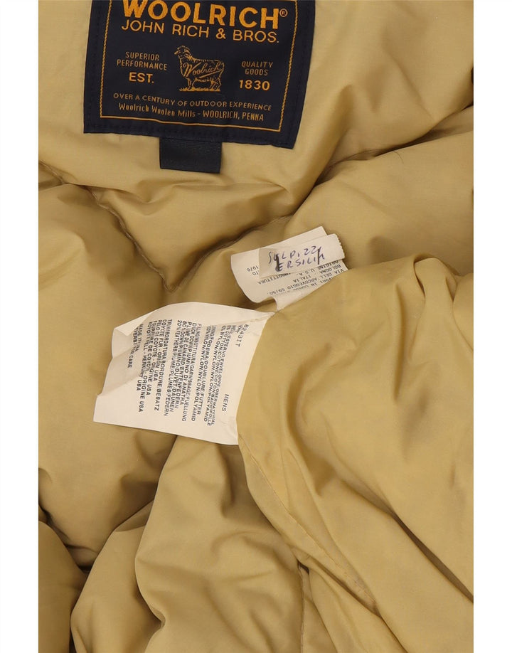 Giacca imbottita con cappuccio da uomo Woolrich UK 36 piccola in nylon bianco