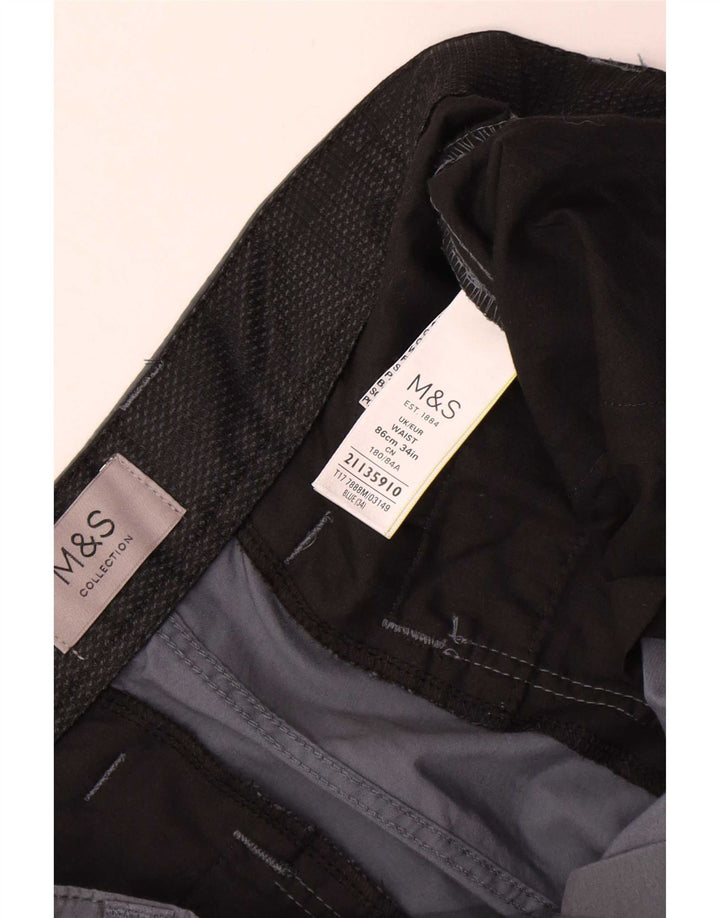 Pantaloncini cargo da uomo Marks & Spencer W34 grandi cotone blu