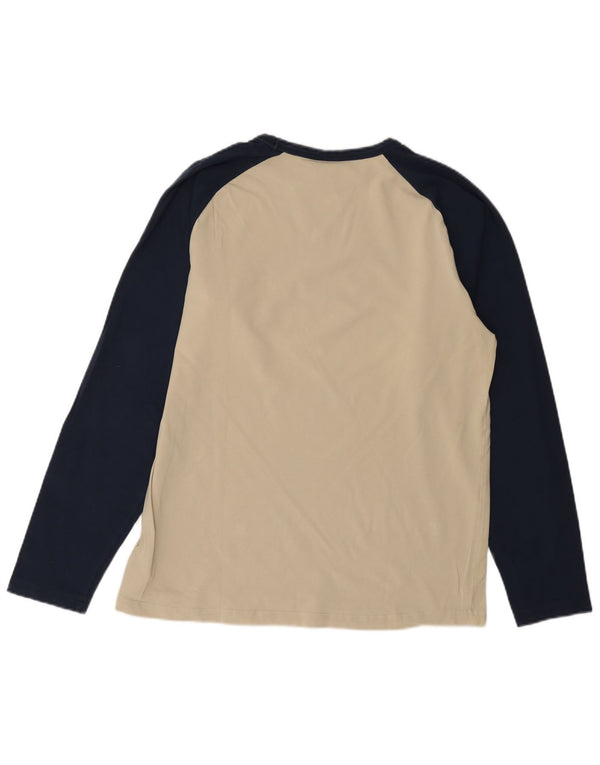 Maglia Nike da uomo a maniche lunghe UK 45/47 XL Beige Colourblock Cotton