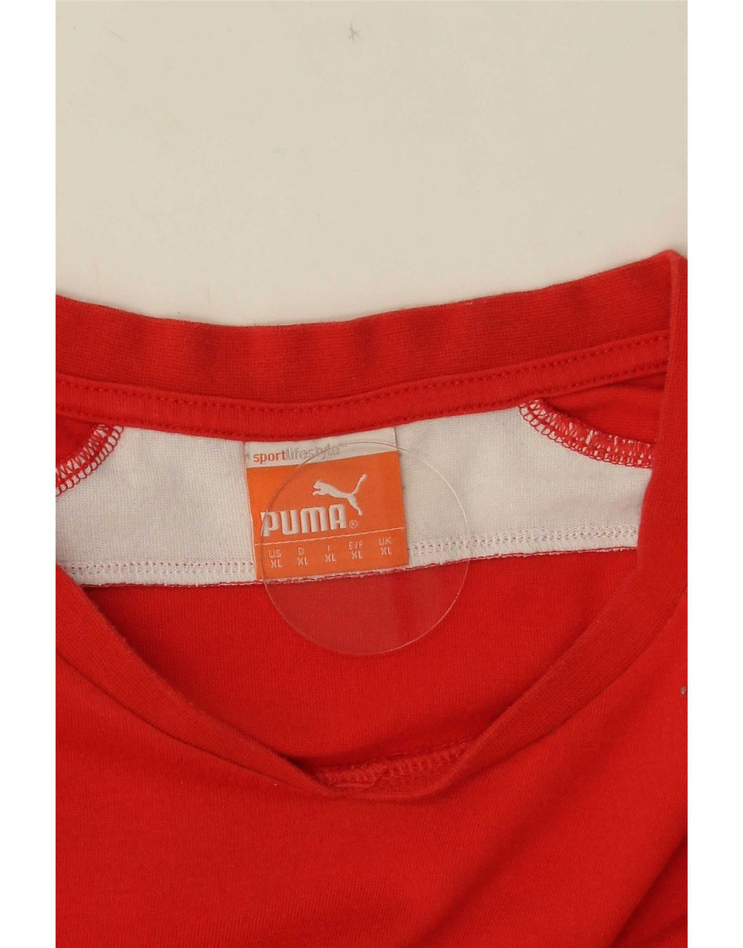 T-shirt da uomo Puma Top XL rossa color block