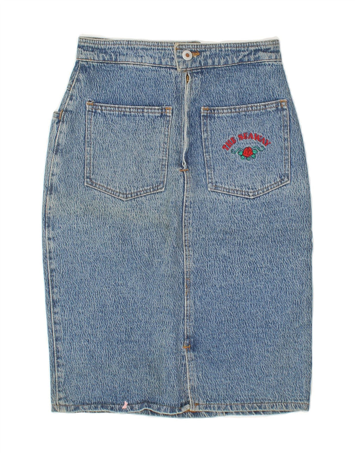 VINTAGE Womens Denim Skirt W25 XS Blue | Vintage Vintage | Thrift | Second-Hand Vintage | Used Clothing | Messina Hembry 