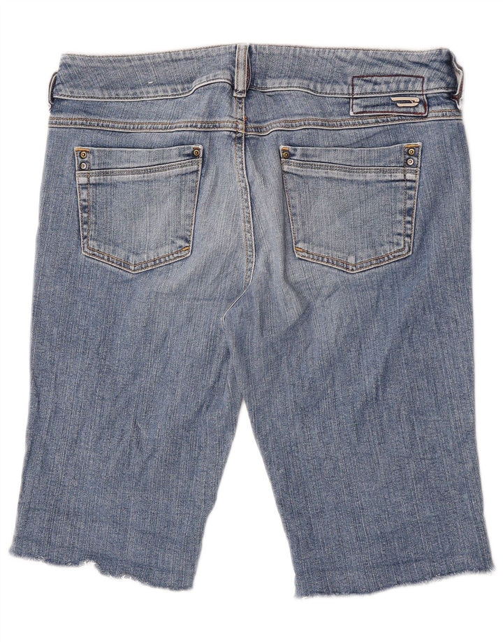 Pantaloncini di jeans da donna Diesel W32 grandi in cotone blu