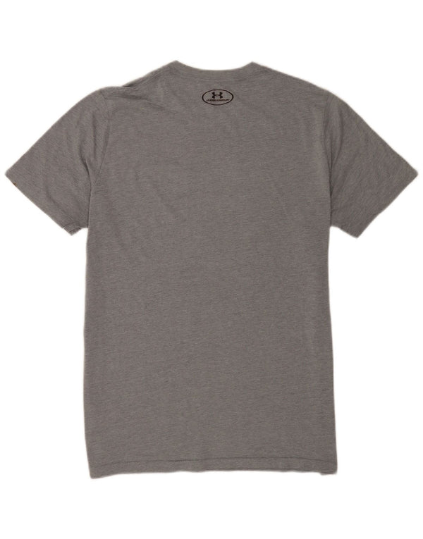 Maglietta grafica da uomo Under Armour Heat Gear Top grigio medio