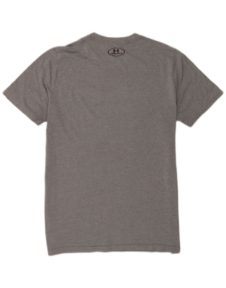 Maglietta grafica da uomo Under Armour Heat Gear Top grigio medio