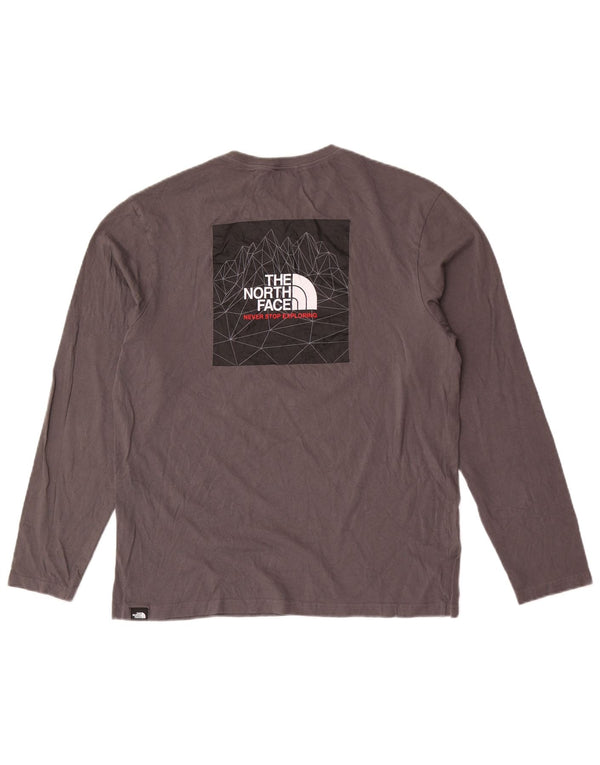 Top grafico da uomo The North Face manica lunga grigio medio