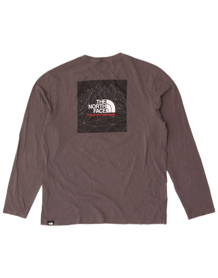Top grafico da uomo The North Face manica lunga grigio medio