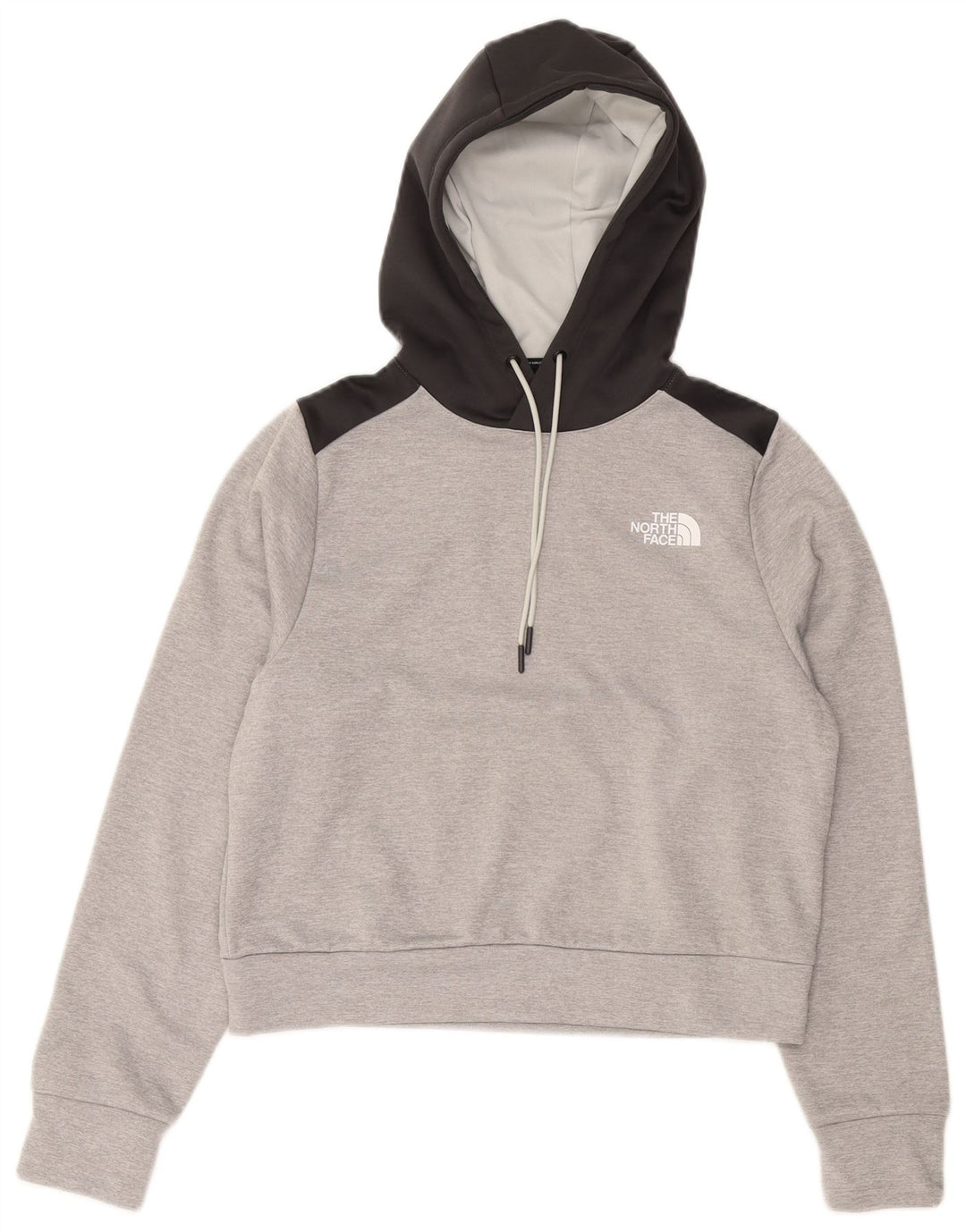 THE NORTH FACE Maglione corto con cappuccio da donna UK 12 Colore grigio medio