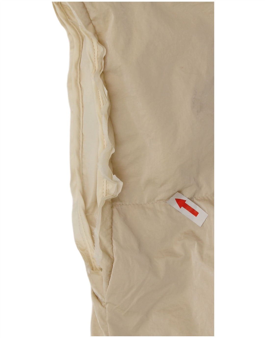 Gilet imbottito lungo oversize da donna Zara UK 10 piccolo poliestere beige