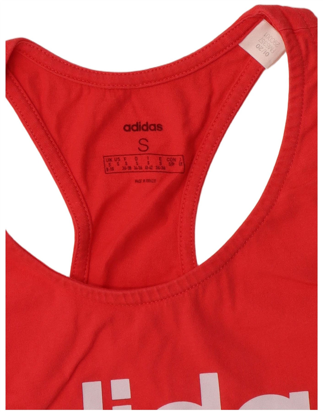 Canotta grafica da donna Adidas UK 8/10 piccola rossa