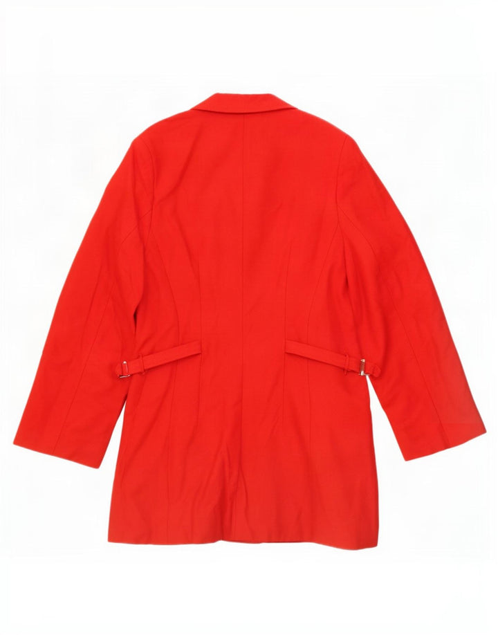 Giacca blazer vintage da donna a 4 bottoni UK 14 rossa media