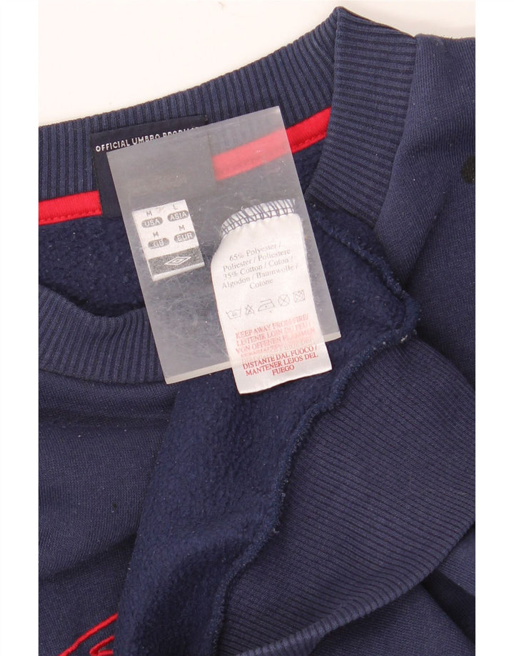 UMBRO Felpa con grafica da donna Maglione UK 14 Medio Blu Navy Poliestere