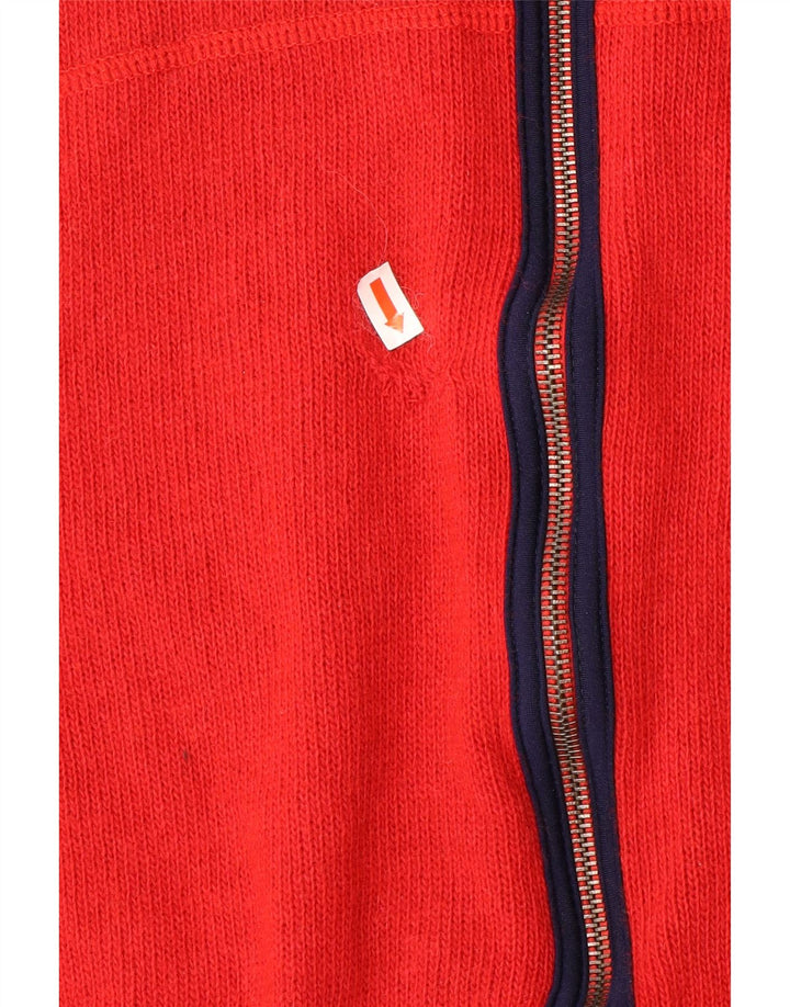 Belfe & Belfe Maglione cardigan senza maniche da uomo grande rosso