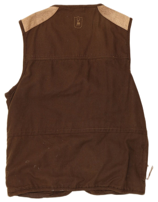 Gilet da uomo Deerhunter UK 40 grande cotone color block marrone