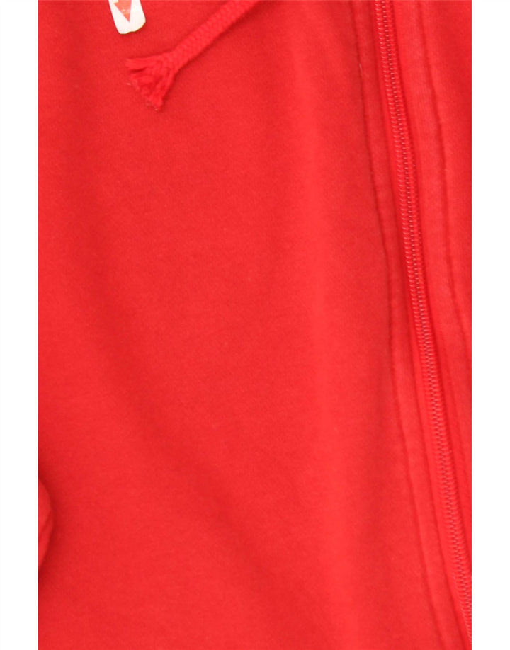 Maglione con cappuccio e zip Adidas da uomo grande in cotone rosso
