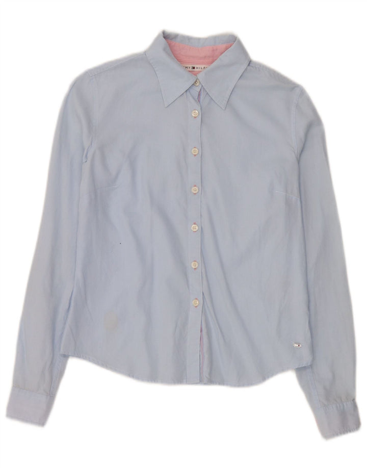 Camicia da donna Tommy Hilfiger US 4 Small in cotone blu