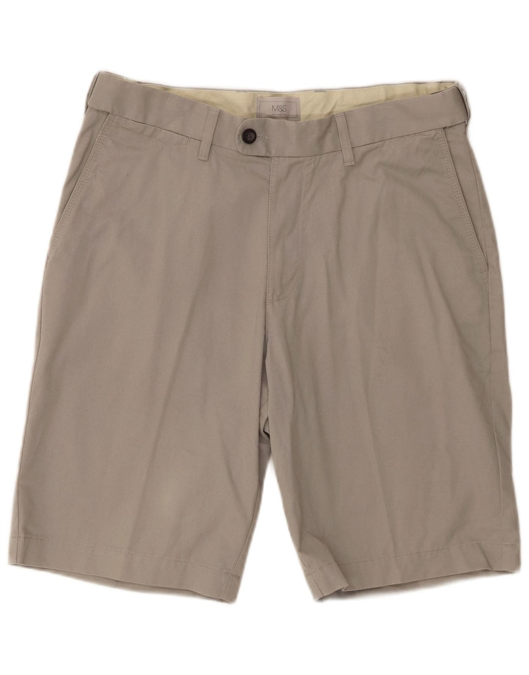 Pantaloncini chino da uomo Marks & Spencer W34 grandi in cotone grigio