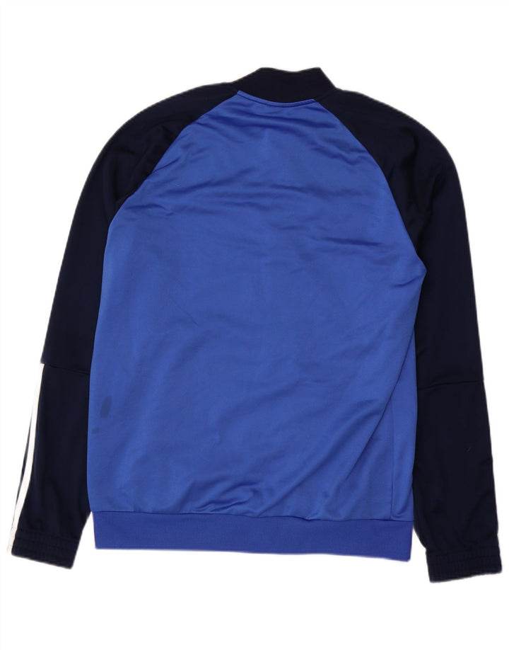 Giacca da ginnastica da uomo Adidas, color block medio blu navy