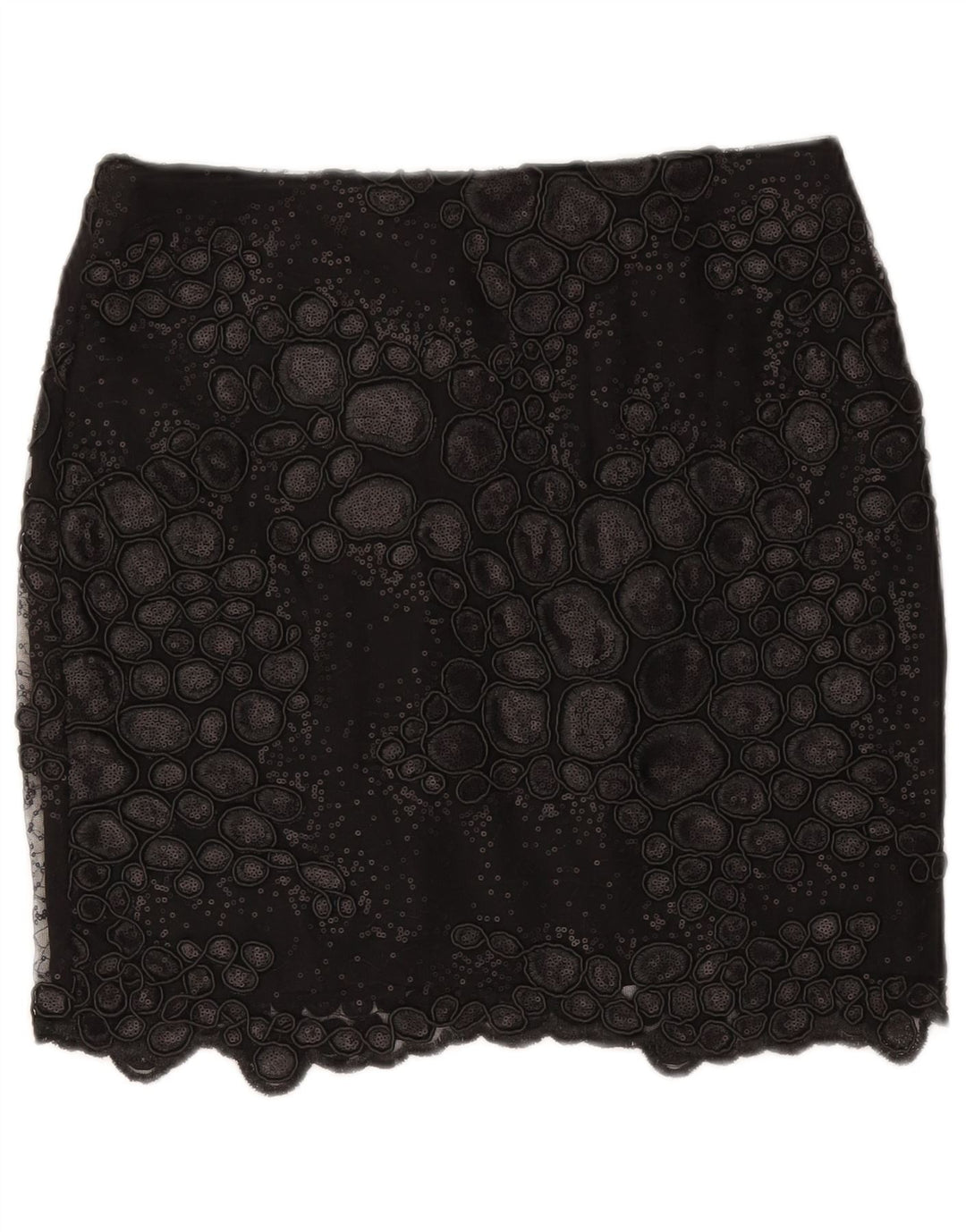 Minigonna da donna Reiss con motivo astratto W30 poliestere nero medio