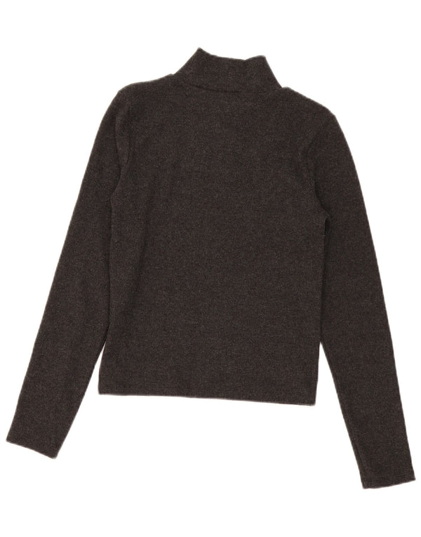 Top corto da donna Zara a maniche lunghe UK 12 poliestere nero medio