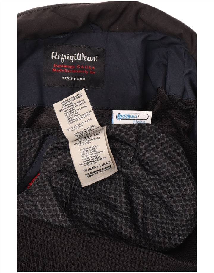Giubbotto bomber da uomo Refrigiwear UK 40 Large blu navy in poliammide